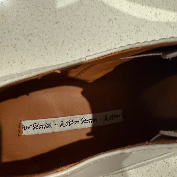& Other Stories Cream Leather Shoes - Picture 5 of 10